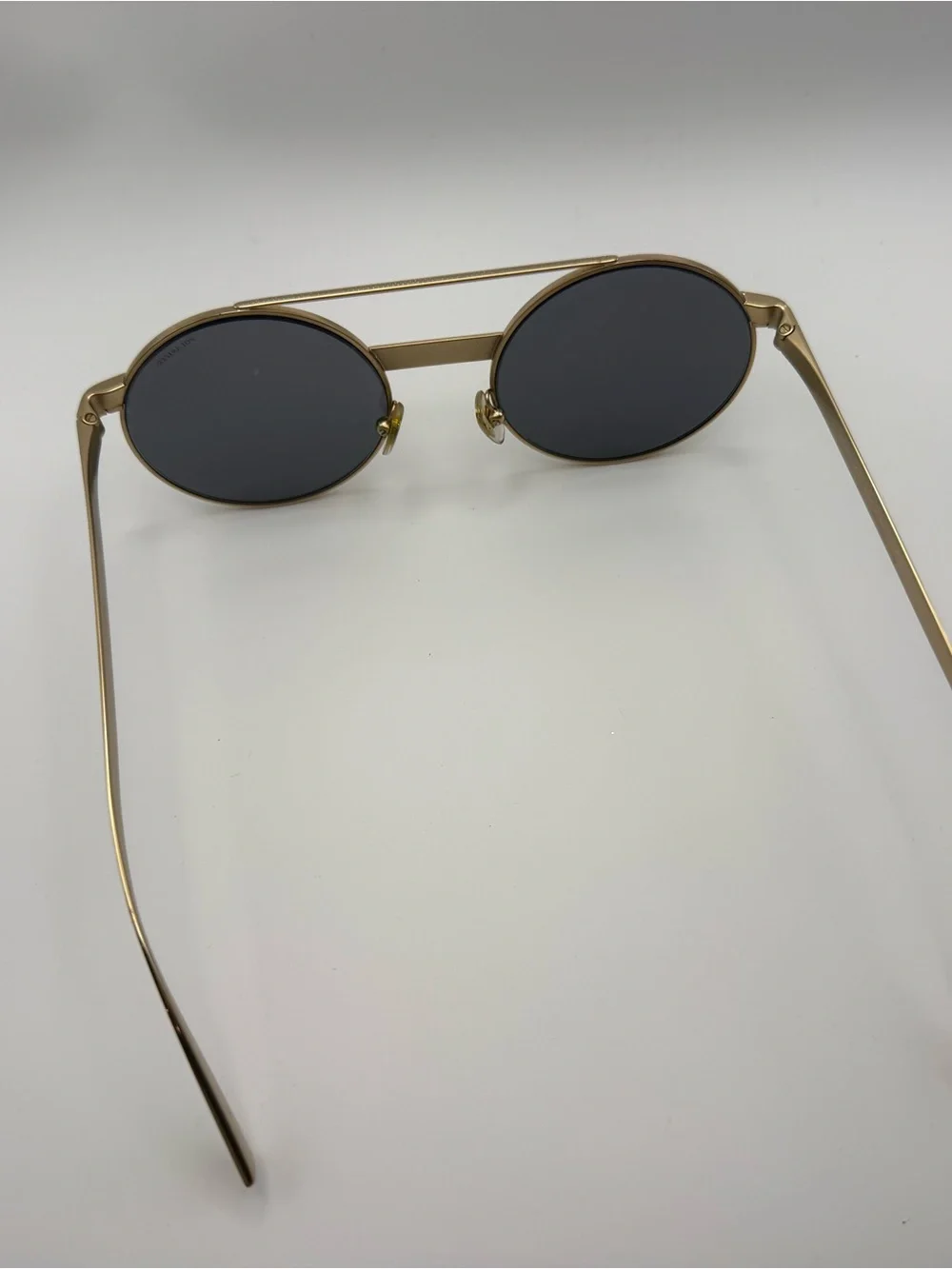 Versace VE2210 52 Gold Frame Dark Gray Lens Circle Sunglasses Unisex